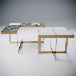 rubik - tavolo in marmo bianco, tavolo in marmo nero